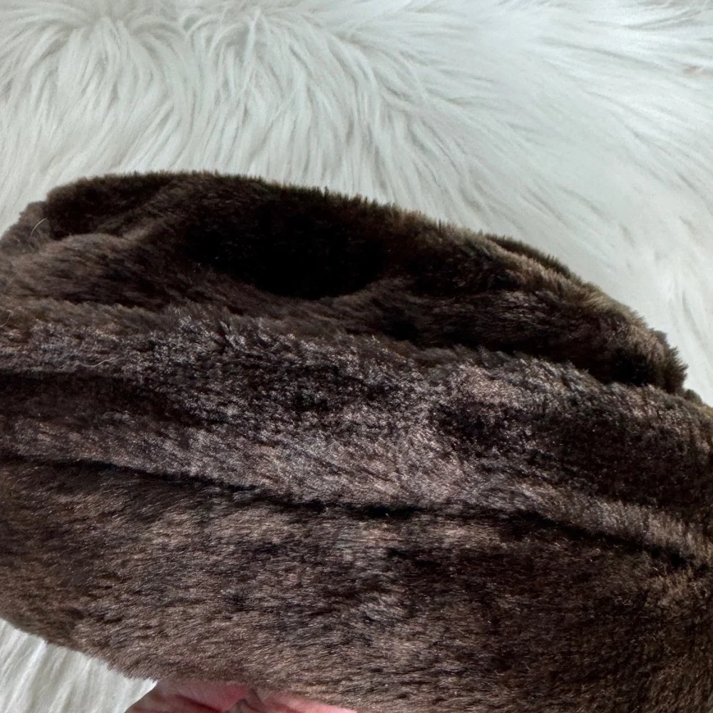 Vintage Brown Faux‎ Fur Hat